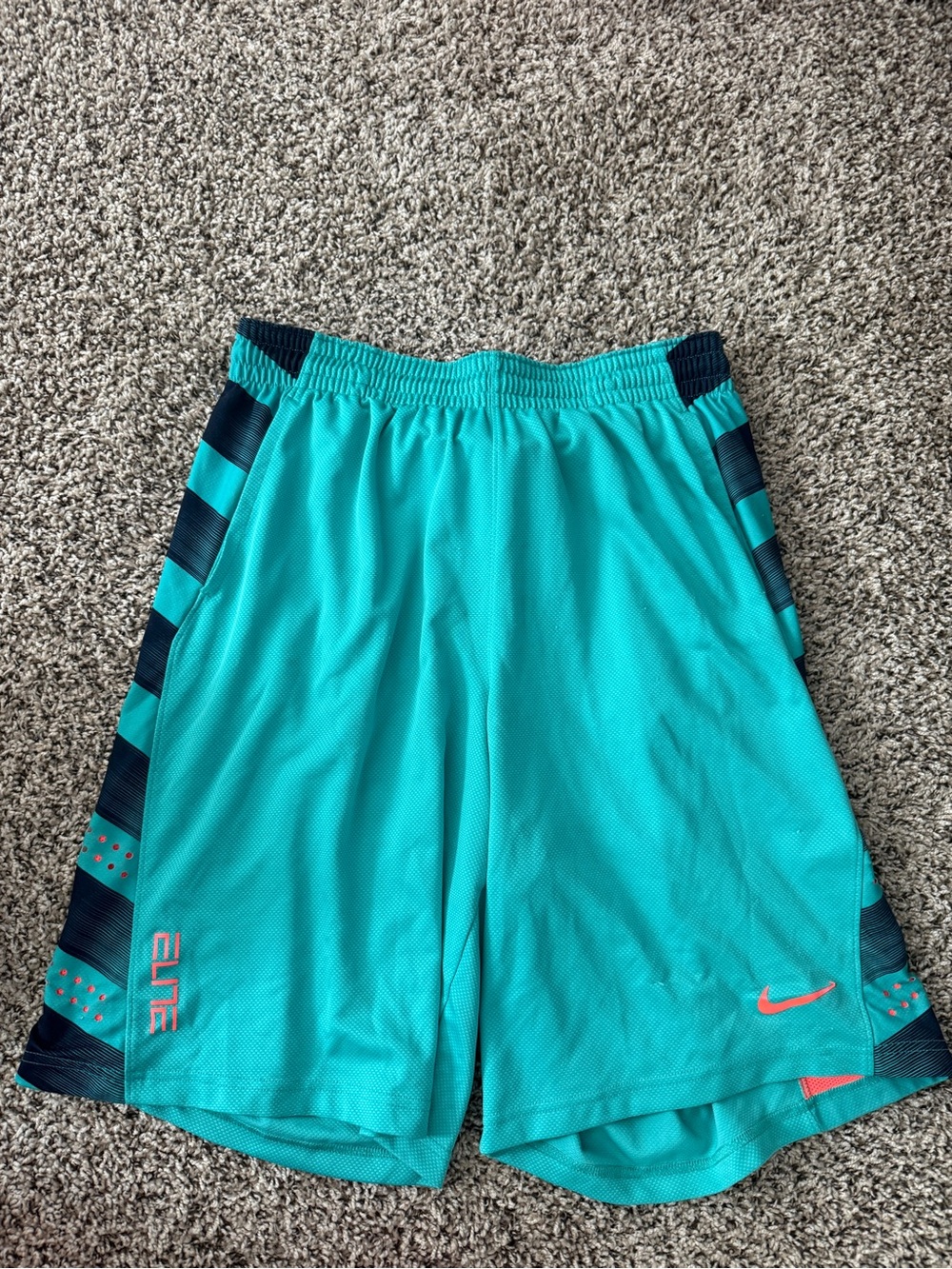Nike Men’s Teal Athletic Shorts with Navy Accents